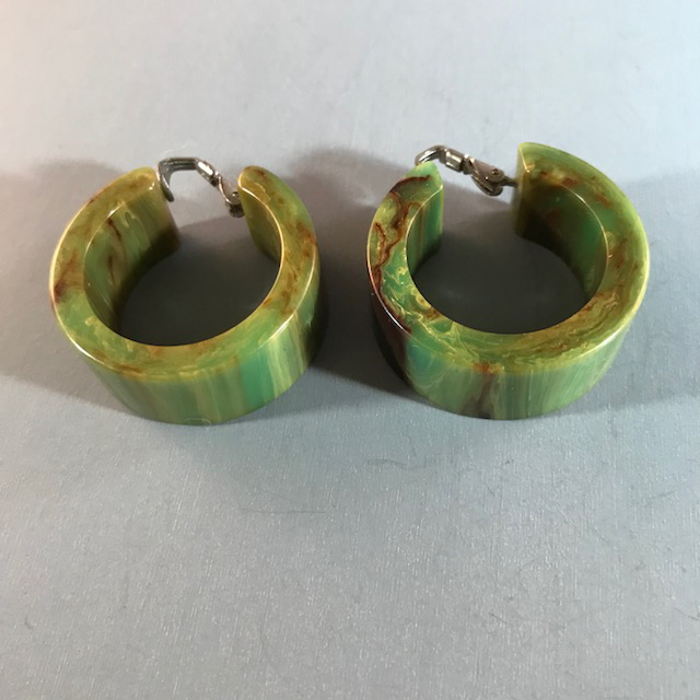 Bakelite Hoop Earrings In An Aqua Green With Brown Marbling 32 00 Morning Glory Jewelry Antiques,How To Make A Copyright Symbol In Word