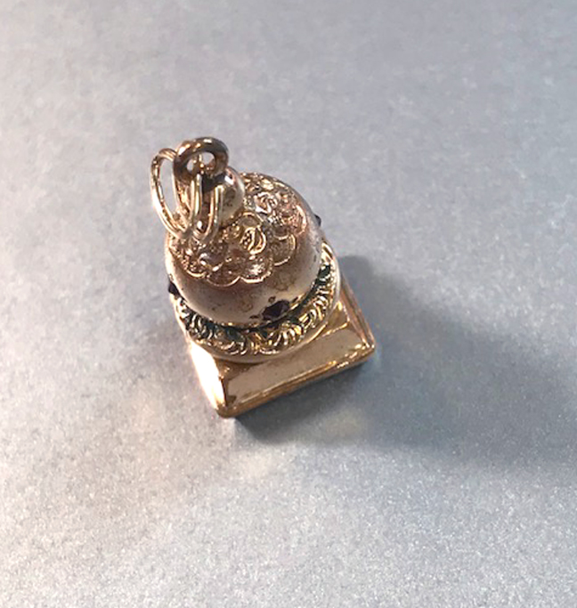 14K Gold Wax Seal Fob Charm