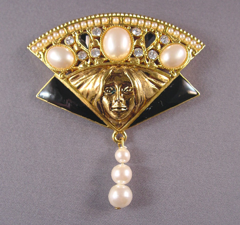 Woman Brooches Pearls 5, Brooch Pearl Vintage