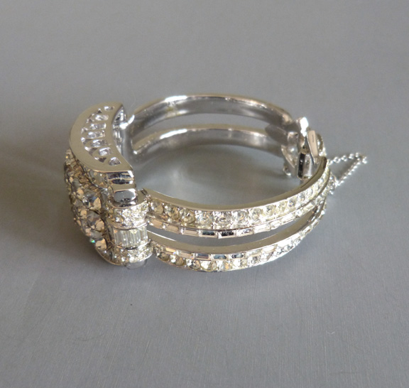 CORO 1953 brilliant clear rhinestones bracelet - Morning Glory Jewelry ...