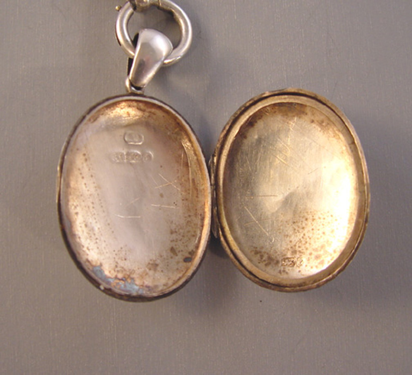 VICTORIAN sterling locket and collar 1879 - Morning Glory Jewelry ...