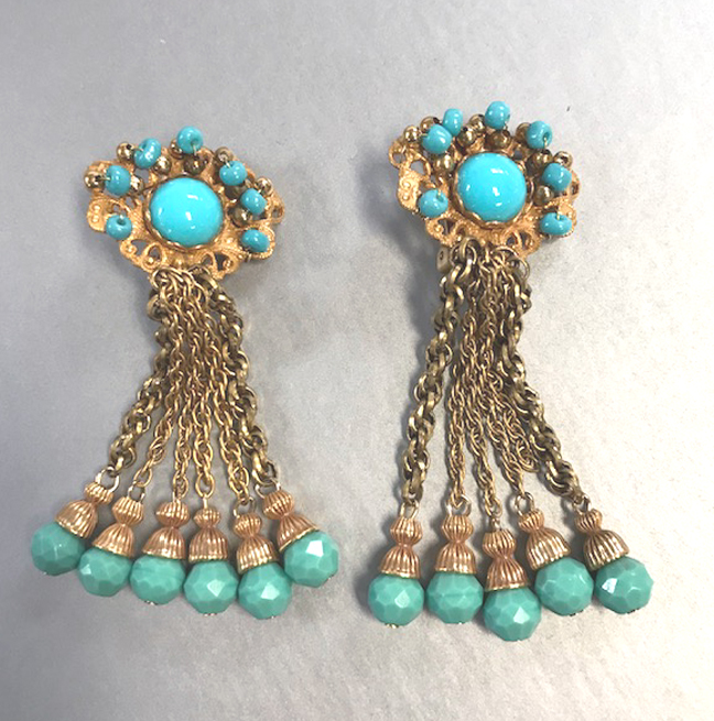 Feather Turquoise Blue Earrings Drop Catcher Tassel Aqua Hook Dangle Boho  Dream | Earrings | hrdcorp.com