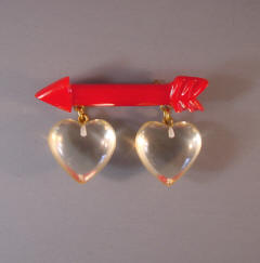 Details about   ARTIST CHERRY PIN BROOCH Butterscotch BAKELITE & Red LUCITE Moonglow Dangles 