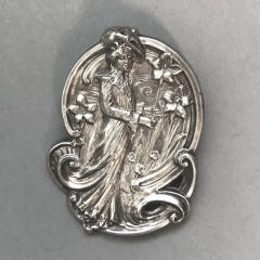 Victorian Floral Spray Jewelry Findings – 2-Pc Silver Oxidized Charms